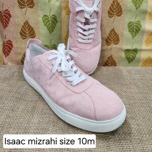 Isaac Mizrahi Live! Faux-Suede Lace-Up Fashion Sneaker Crystal Pink 10 Medium